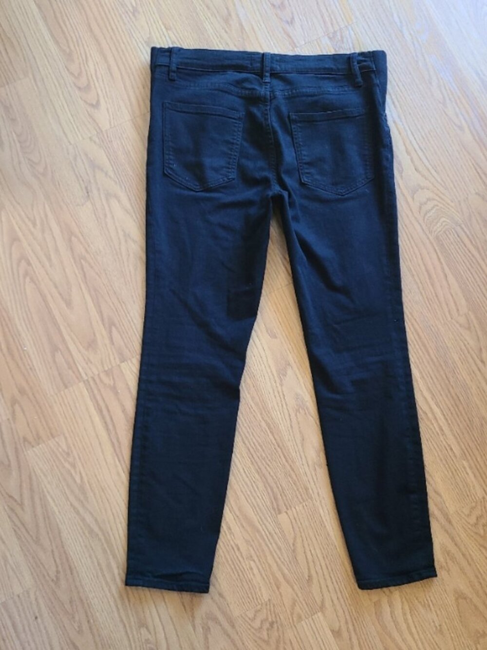 HATCH UNDER THE BUMP SLIM CROP MATERNITY JEANS STRETCH DENIM BLACK sz 30 - Picture 4 of 6